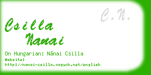 csilla nanai business card