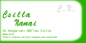 csilla nanai business card